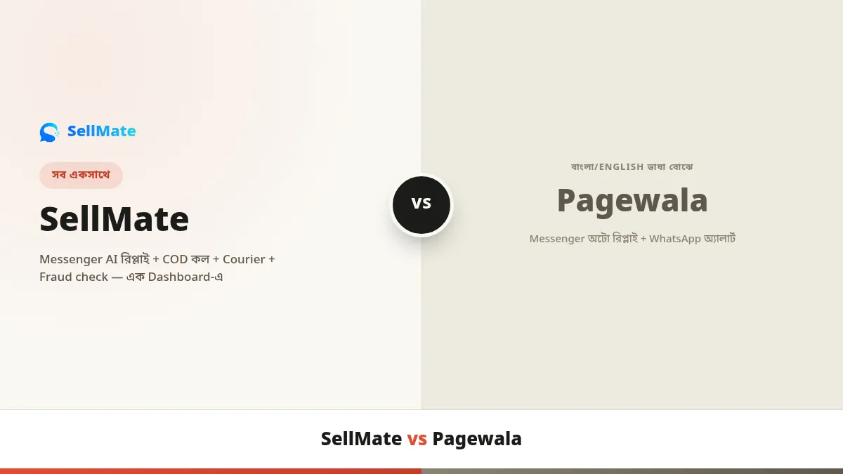 SellMate নাকি Pagewala — অটো রিপ্লাইয়ের পর কী হবে সেটাও ভাবুন